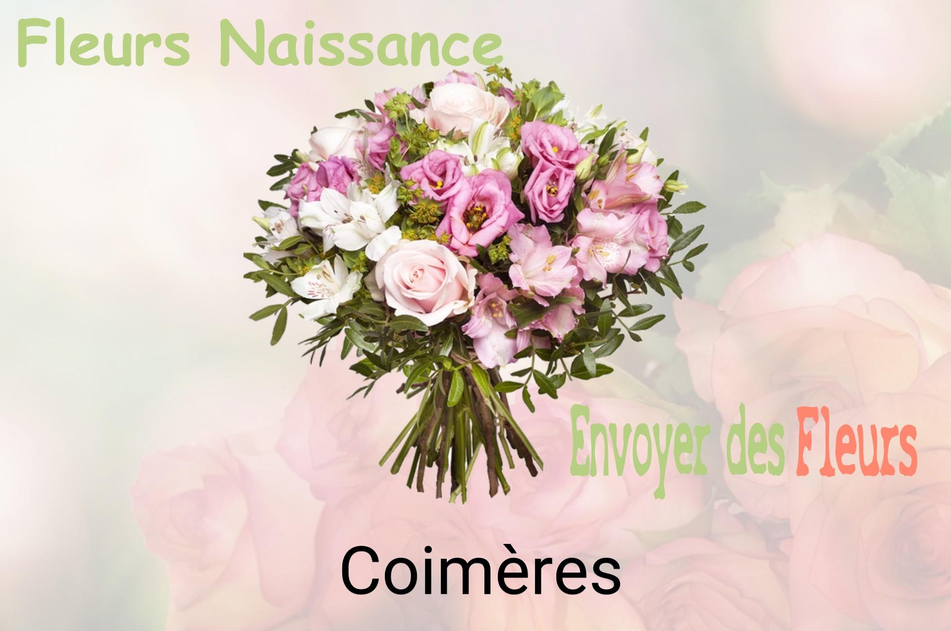 Bouquet de fleurs de naissance livré à Coimères